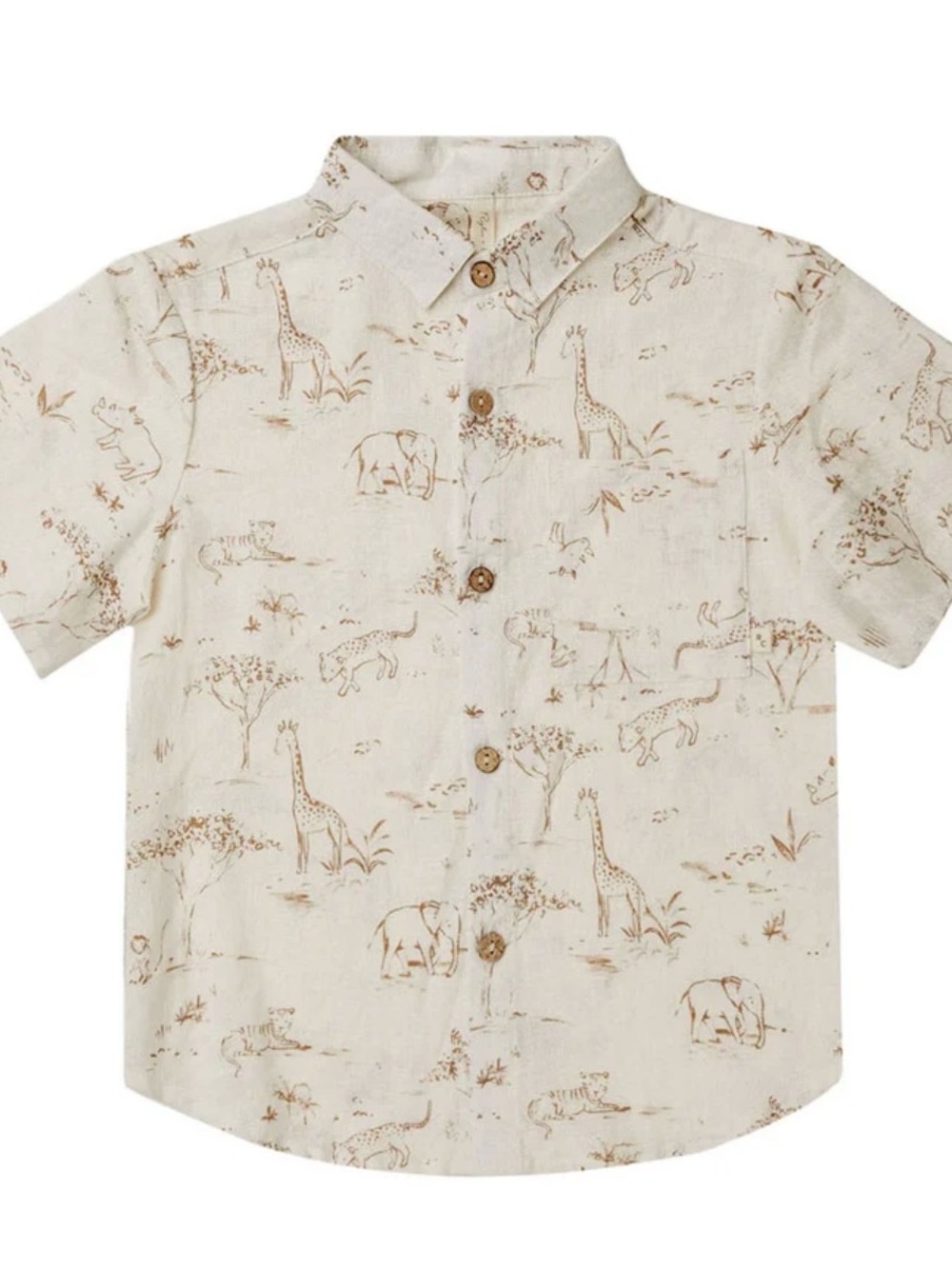 Rylee + Cru Safari Toile Short Sleeve Shirt, Size: 4-5Y